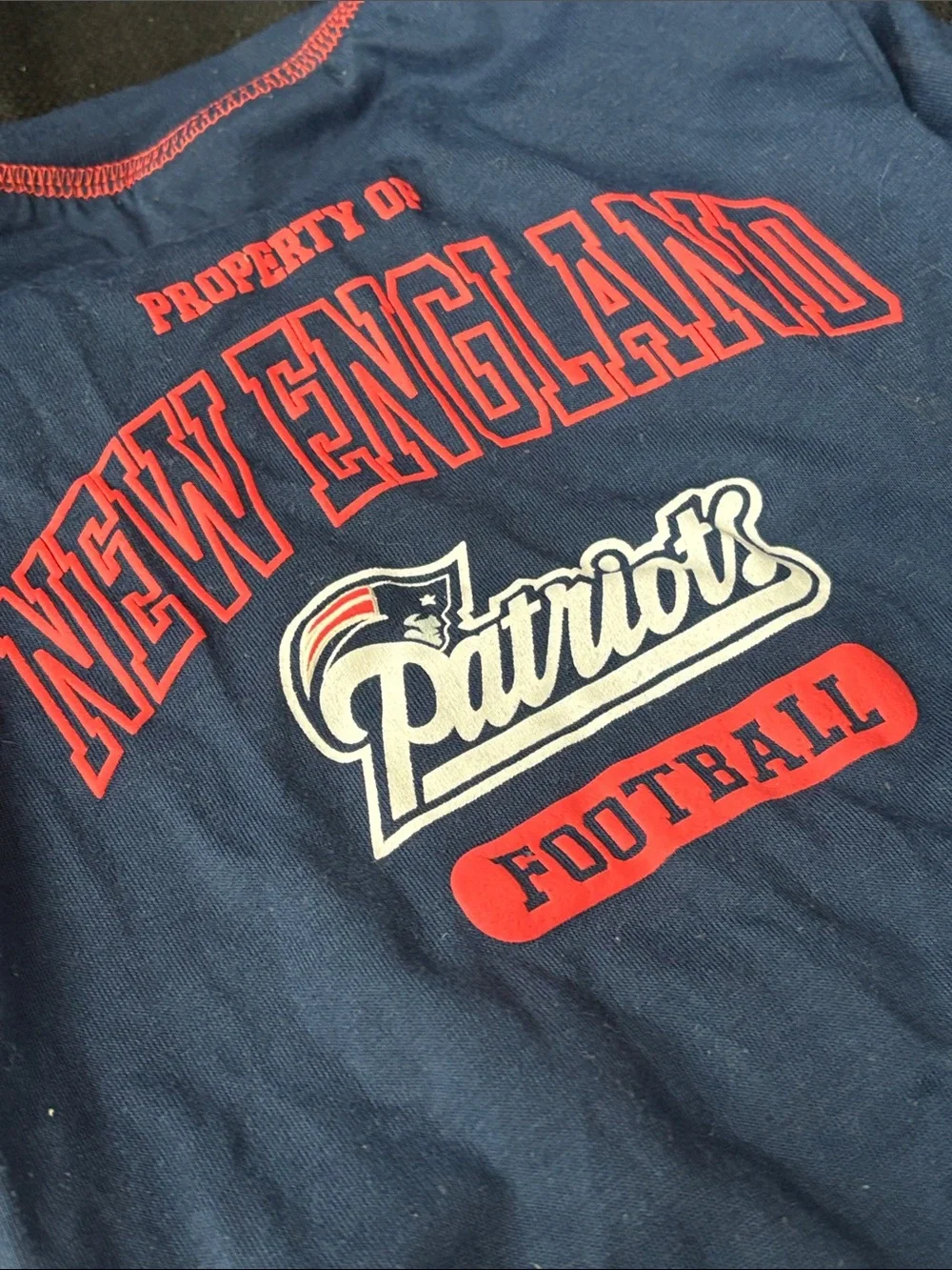 NFL New England Patriots Pet Tee - Navy & Red